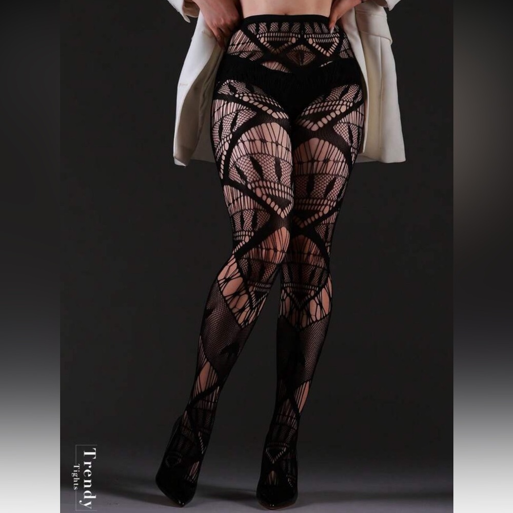 Punk Rock Girl Geometric Tights NEW 🏷️